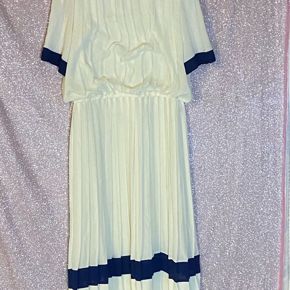 Vintage white and blue dress